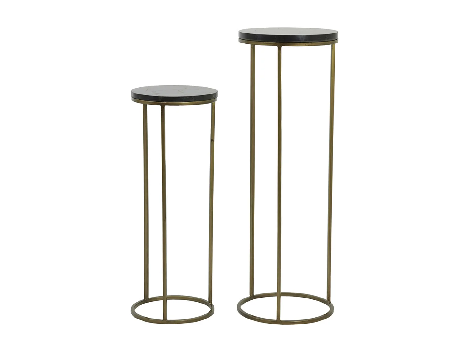 Colonne SOBRINA - Ø35x100cm - Noir - Lot de 2