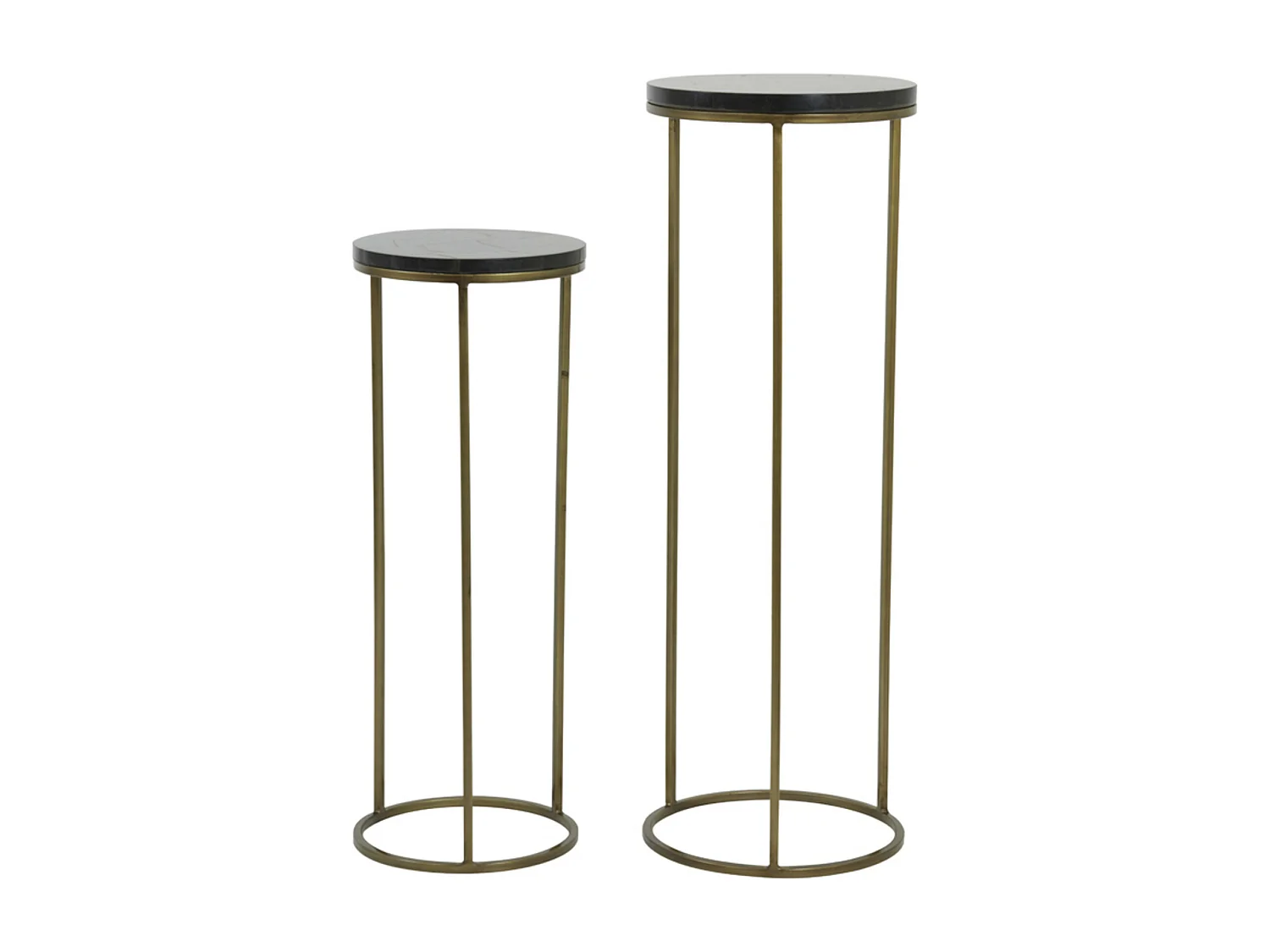 Colonne SOBRINA - Ø35x100cm - Noir - Lot de 2