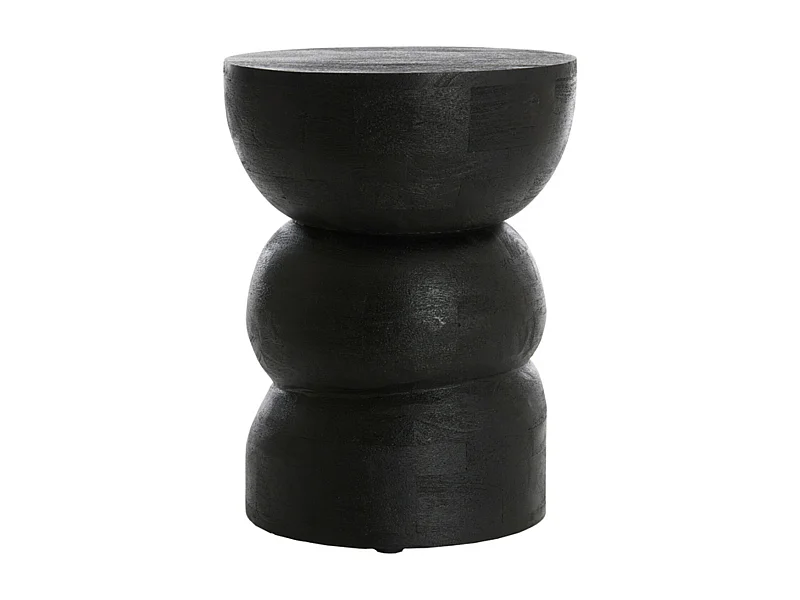 Mesa auxiliar AZALIO - Ø35x45cm - Negro