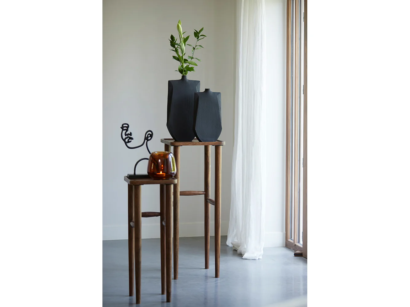 Colonne QIANO - Ø42x100cm - Marron