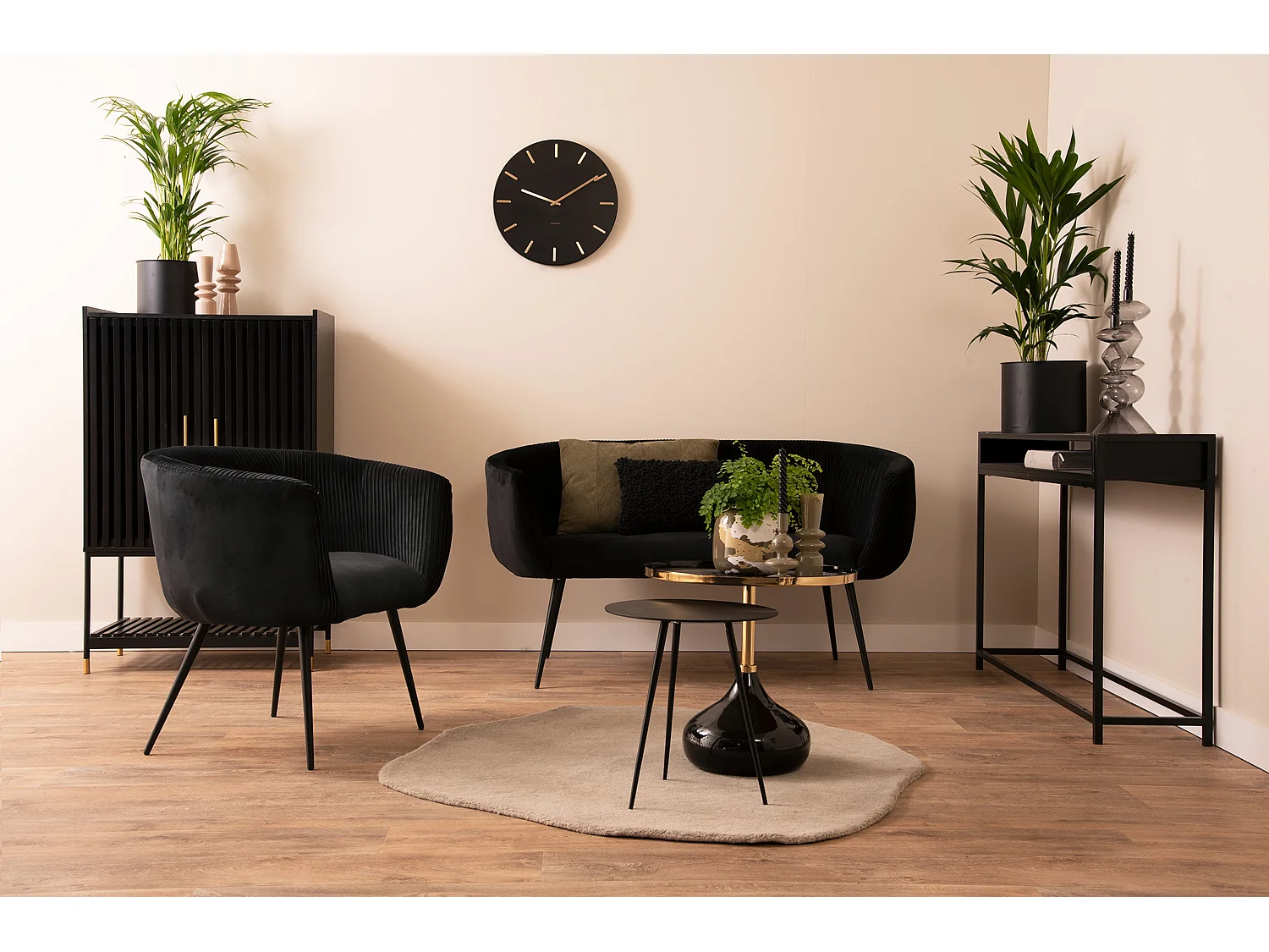 Table d'appoint Mila Large - Noir