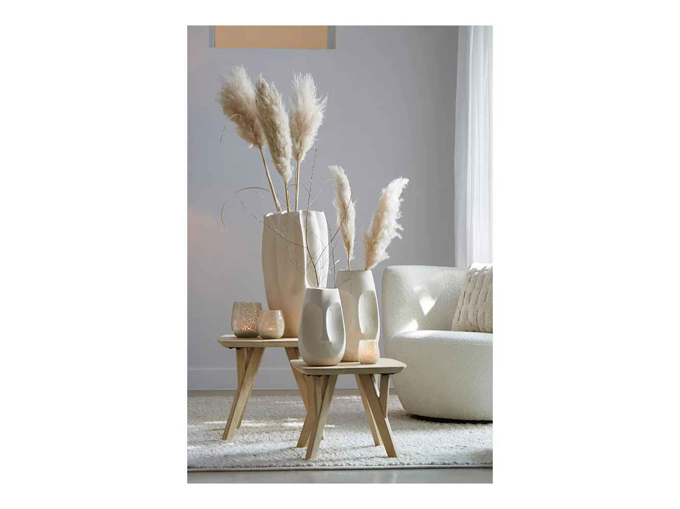 Table d'appoint QUENZA - Ø50x42cm - Marron