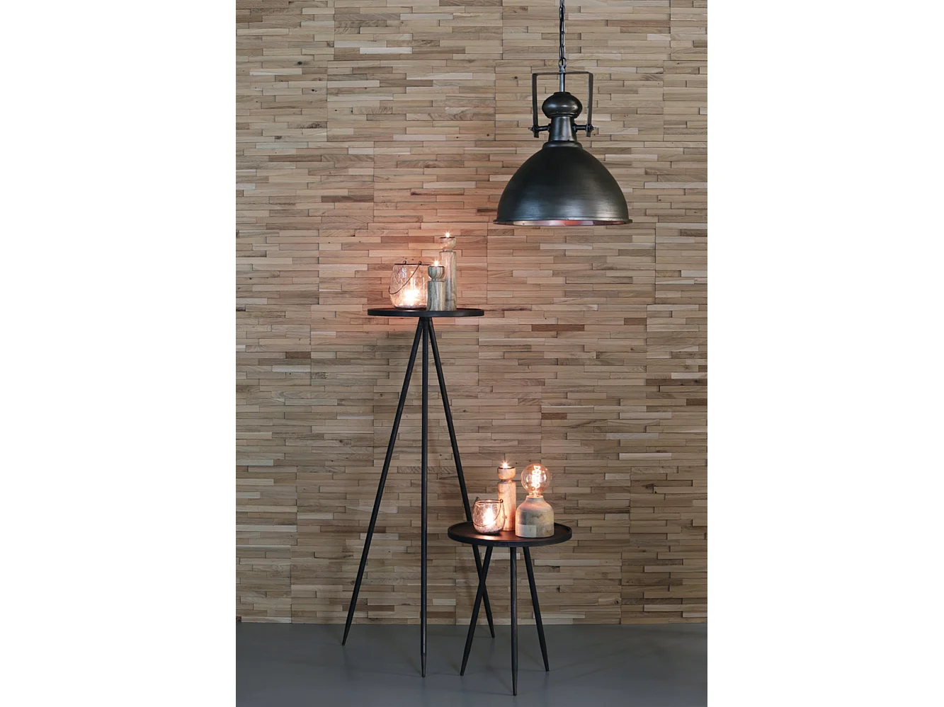 Table d'appoint ENVIRA - Ø39,5x50,5cm - Gris