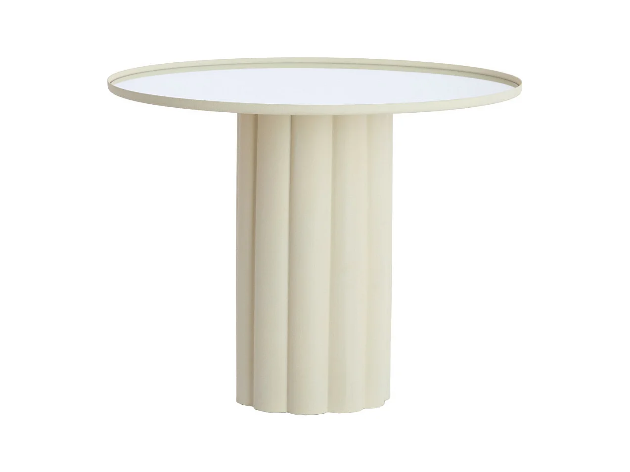 Table d'appoint ROSARIO - Ø70,5x54cm - Blanc