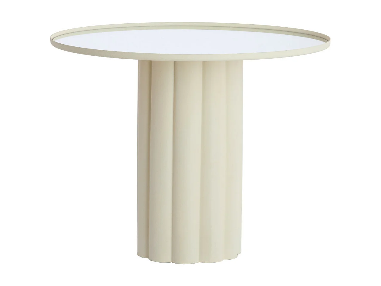 Table d'appoint ROSARIO - Ø70,5x54cm - Blanc