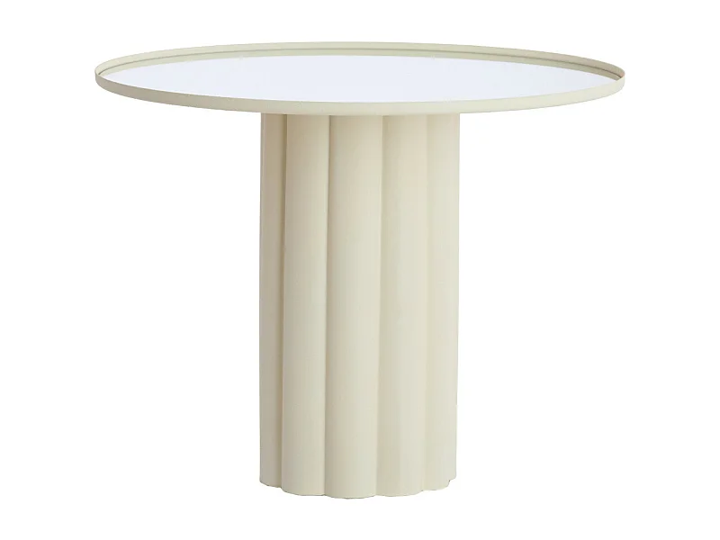 Table d'appoint ROSARIO - Ø70,5x54cm - Blanc