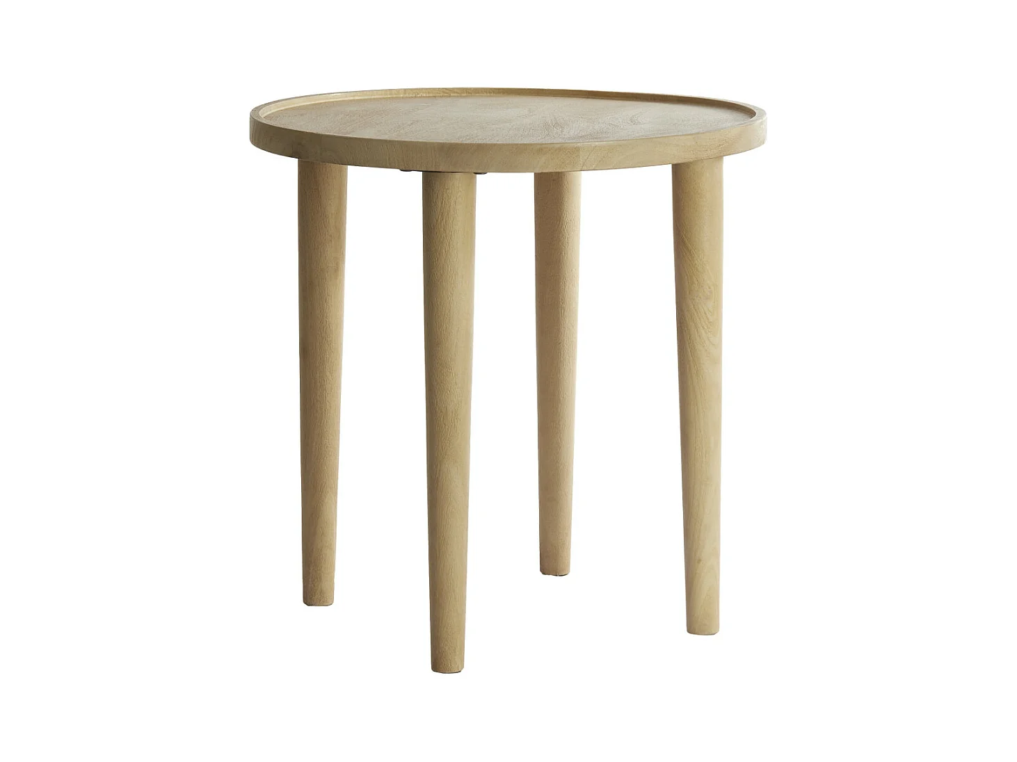 Bijzettafel QIANO - Ø49x49cm - Bruin