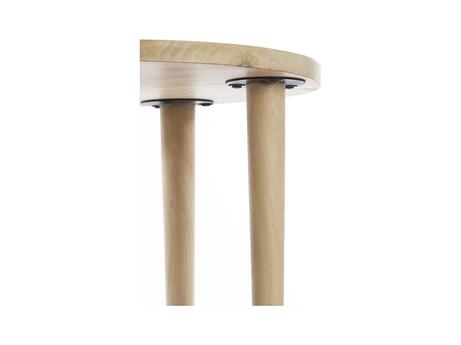 Bijzettafel QIANO - Ø49x49cm - Bruin