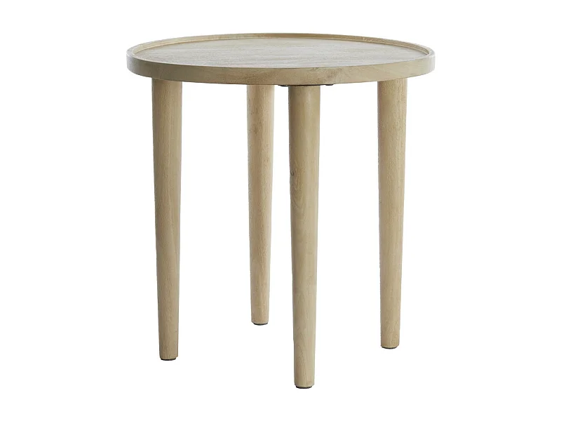 Beistelltisch QIANO - Ø49x49cm - Braun