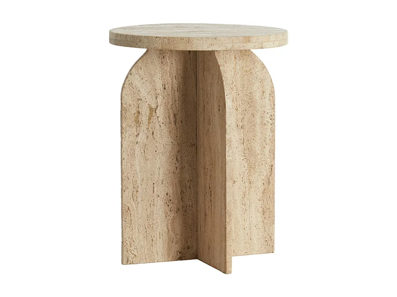 Table d'appoint OTINIA - Ø41x56cm - Marron