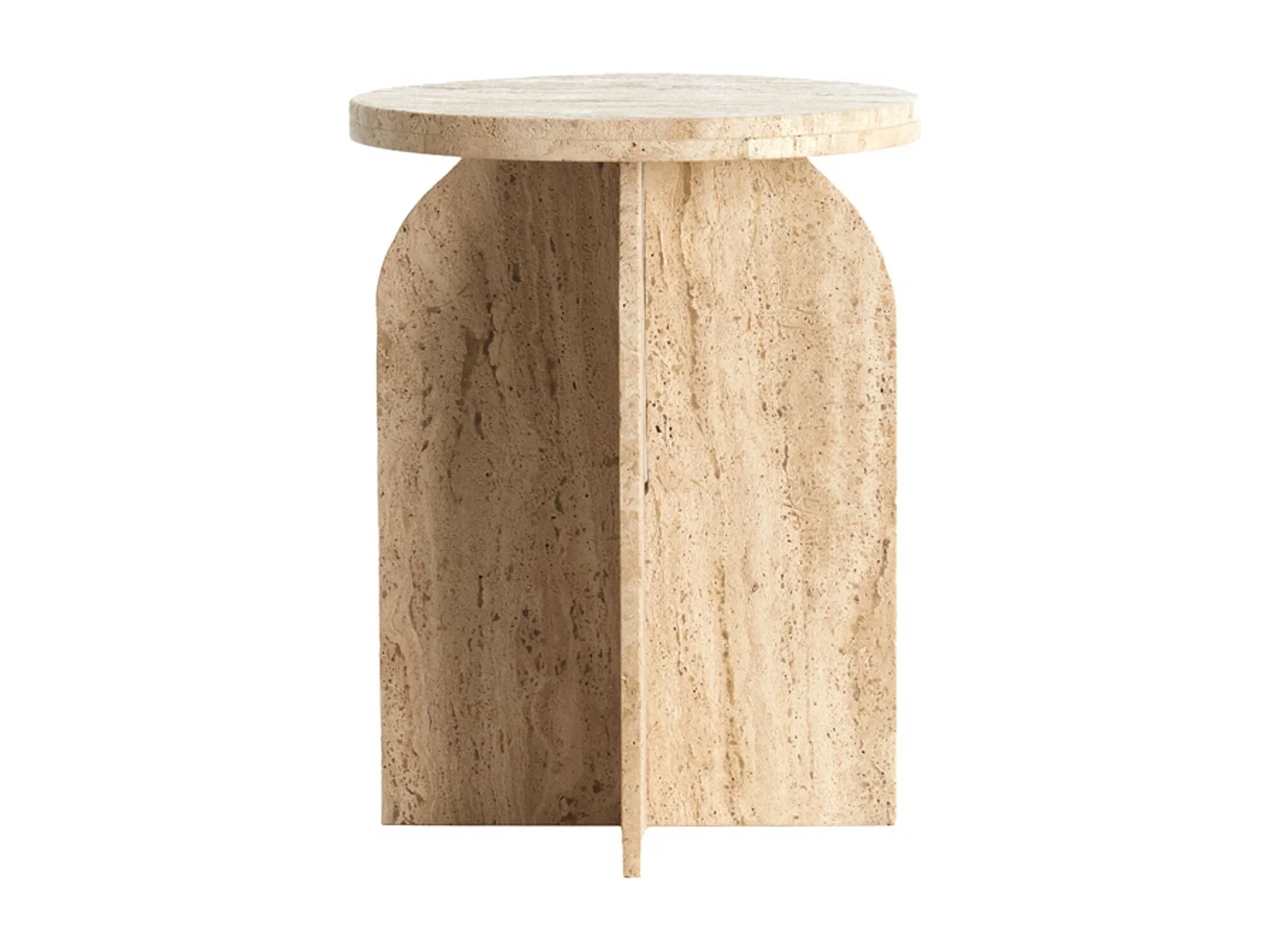 Bijzettafel OTINIA - Ø41x56cm - Bruin