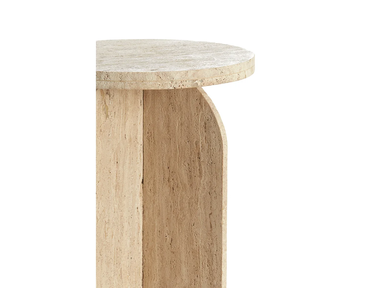 Bijzettafel OTINIA - Ø41x56cm - Bruin