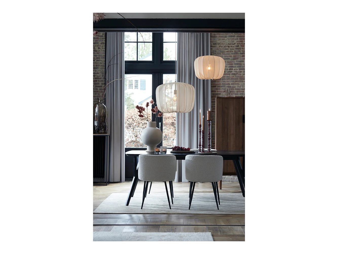 Zuil BRYSON - Ø36x103cm - Bruin - Set van 2