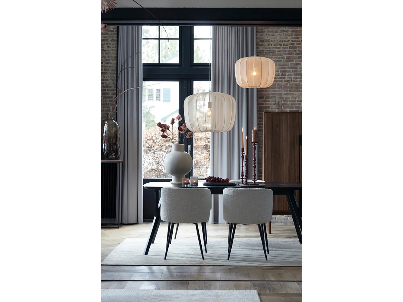 Zuil BRYSON - Ø36x103cm - Bruin - Set van 2