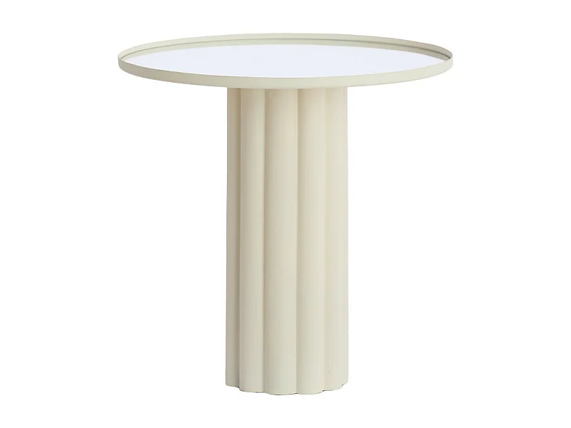 Bijzettafel ROSARIO - Ø51x50cm - Wit