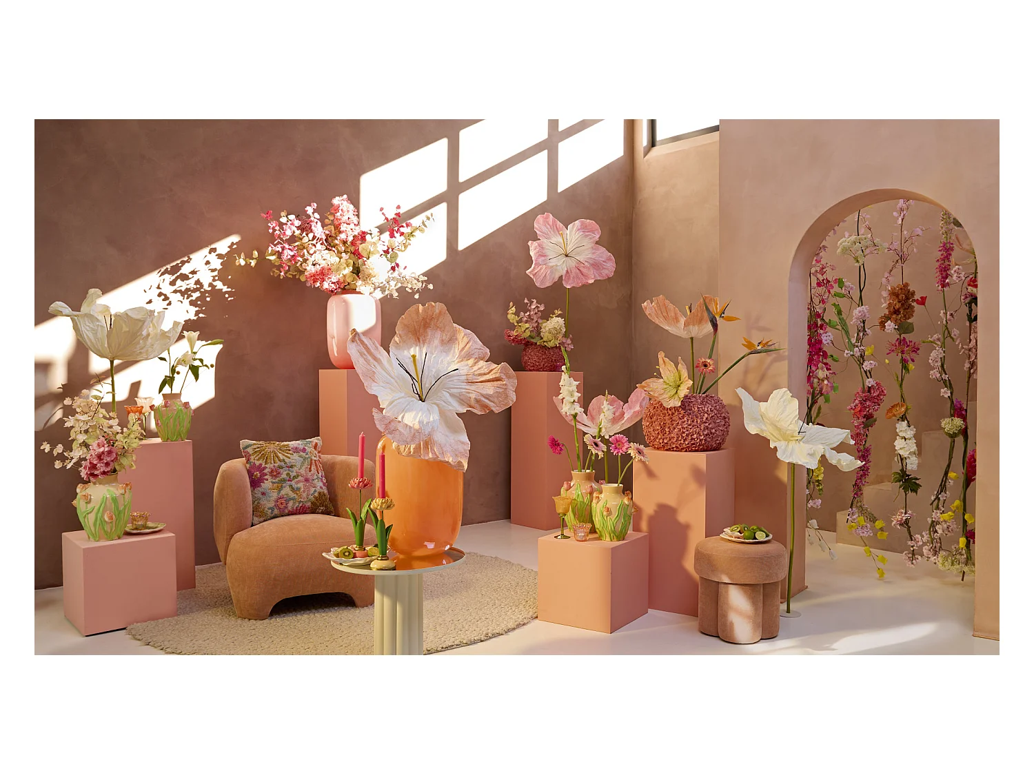 Bijzettafel ROSARIO - Ø51x50cm - Wit