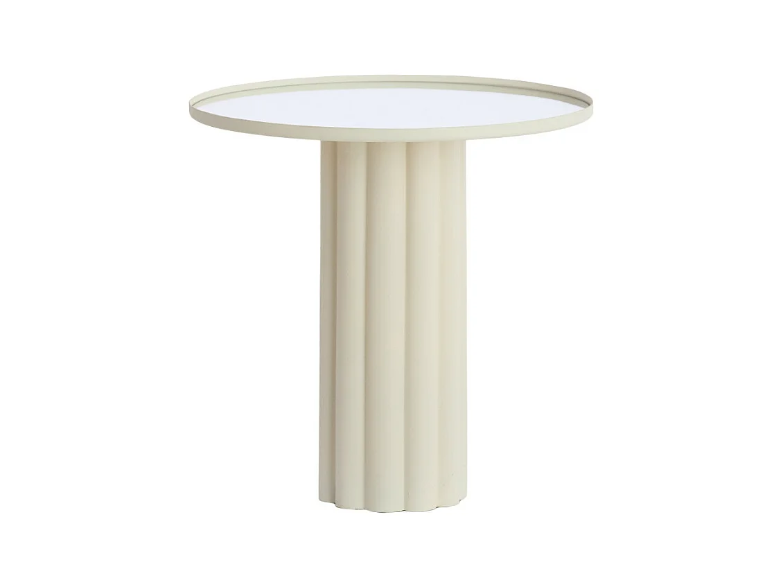 Table d'appoint ROSARIO - Ø51x50cm - Blanc