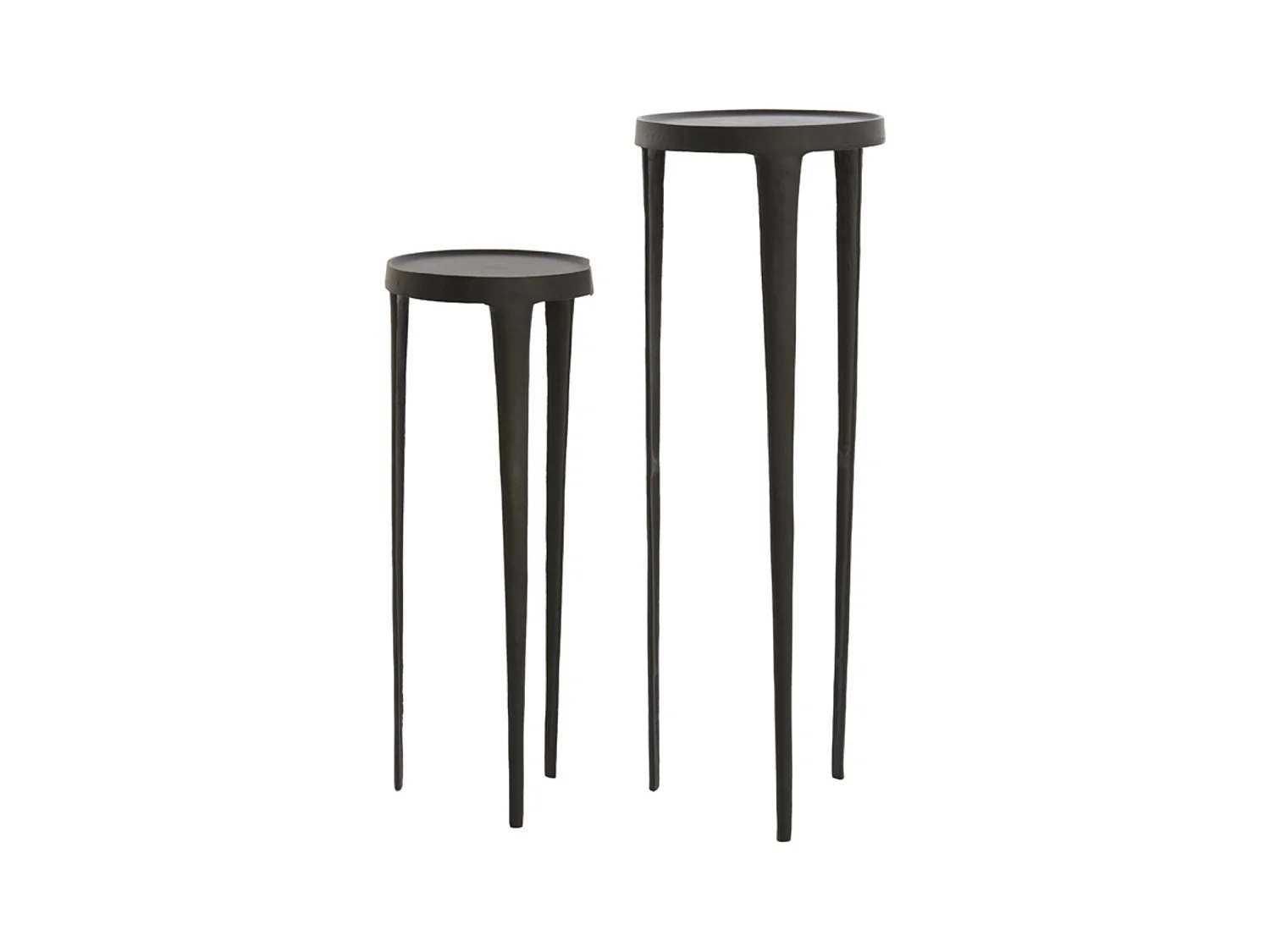 Colonne TOBIAS - Ø35x100cm - Noir - Lot de 2