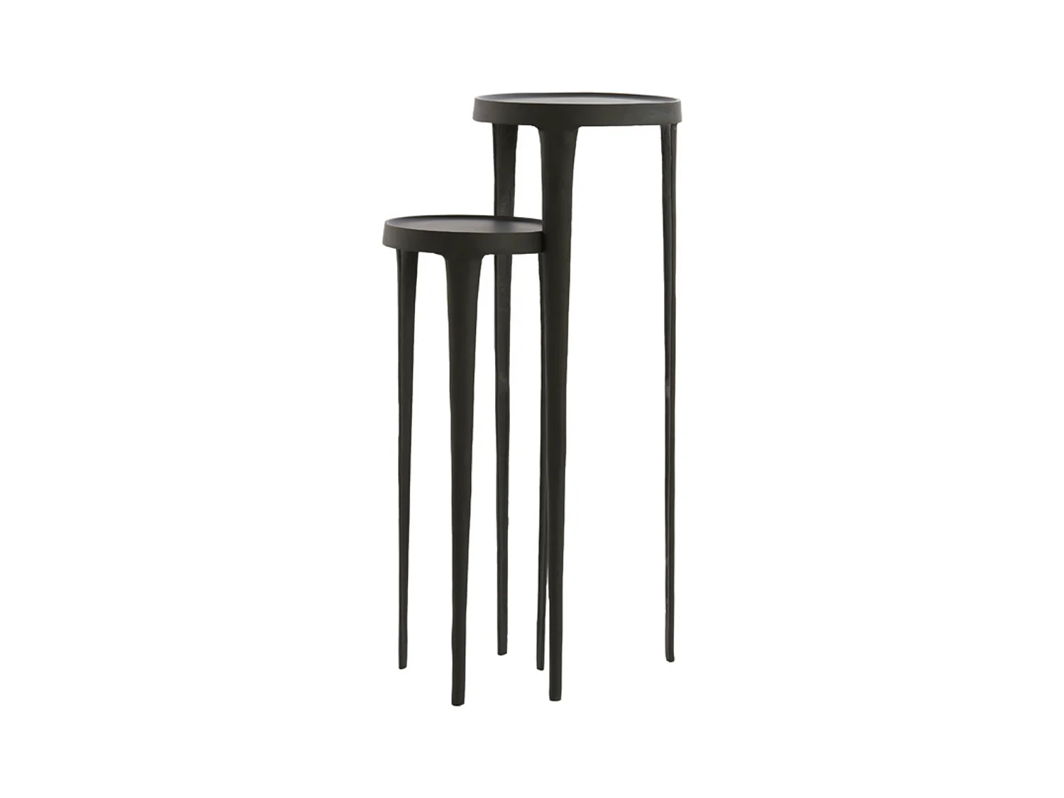 Colonne TOBIAS - Ø35x100cm - Noir - Lot de 2