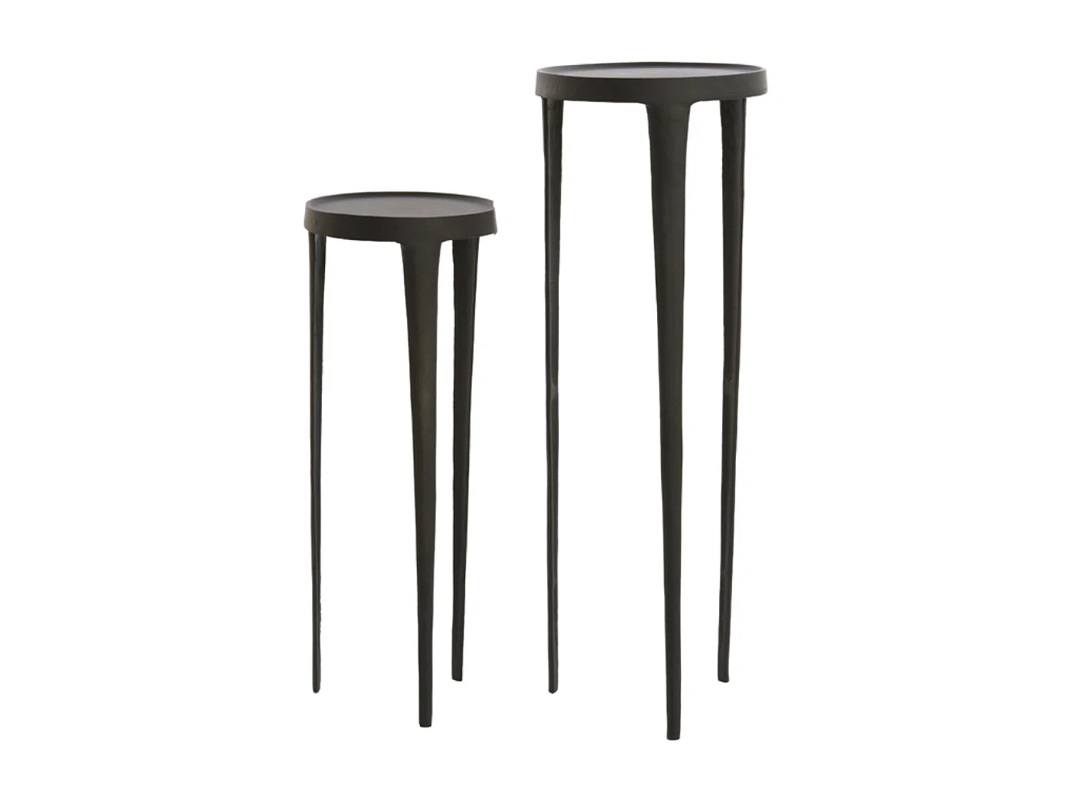 Colonne TOBIAS - Ø35x100cm - Noir - Lot de 2