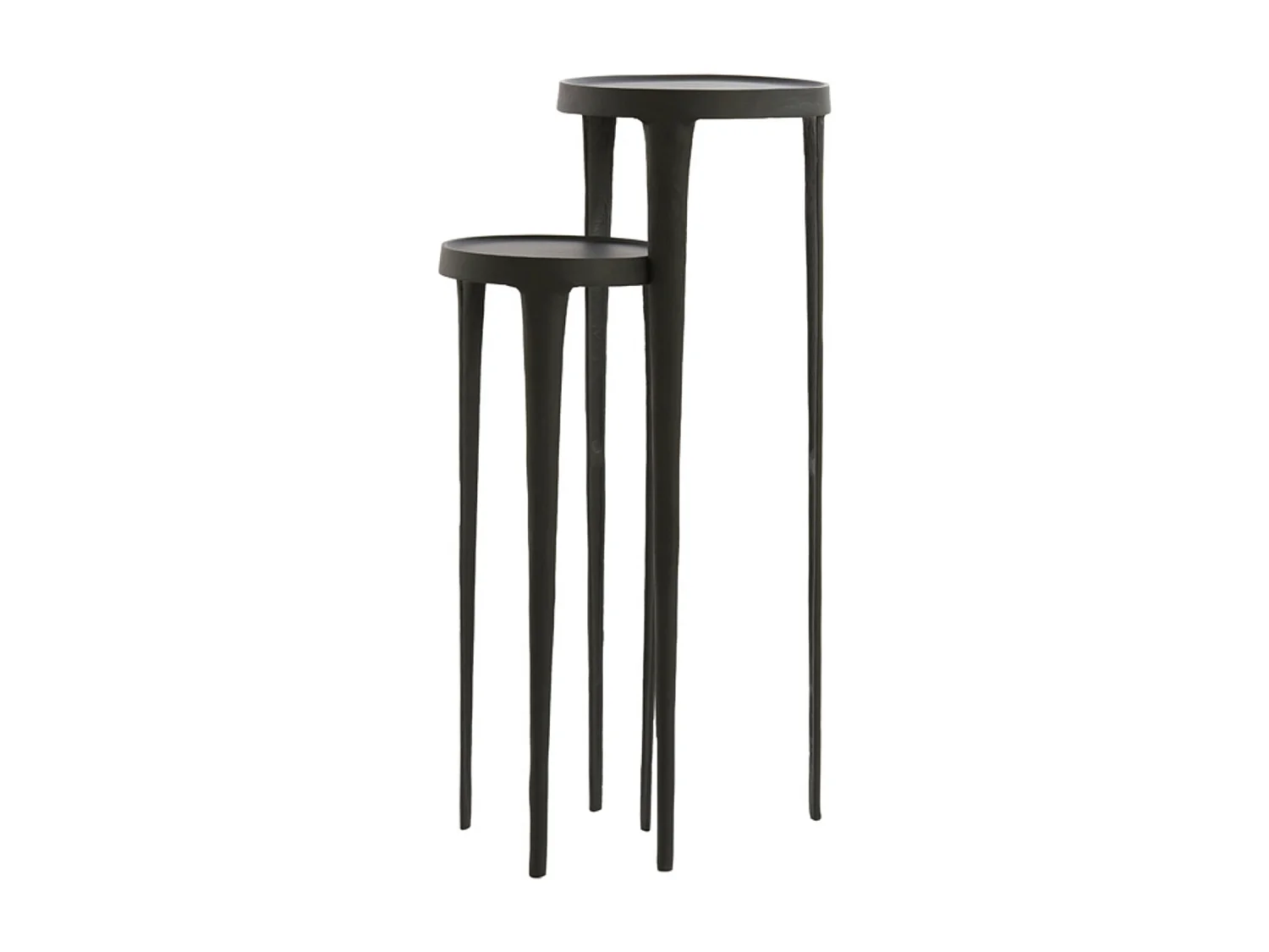 Colonne TOBIAS - Ø35x100cm - Noir - Lot de 2