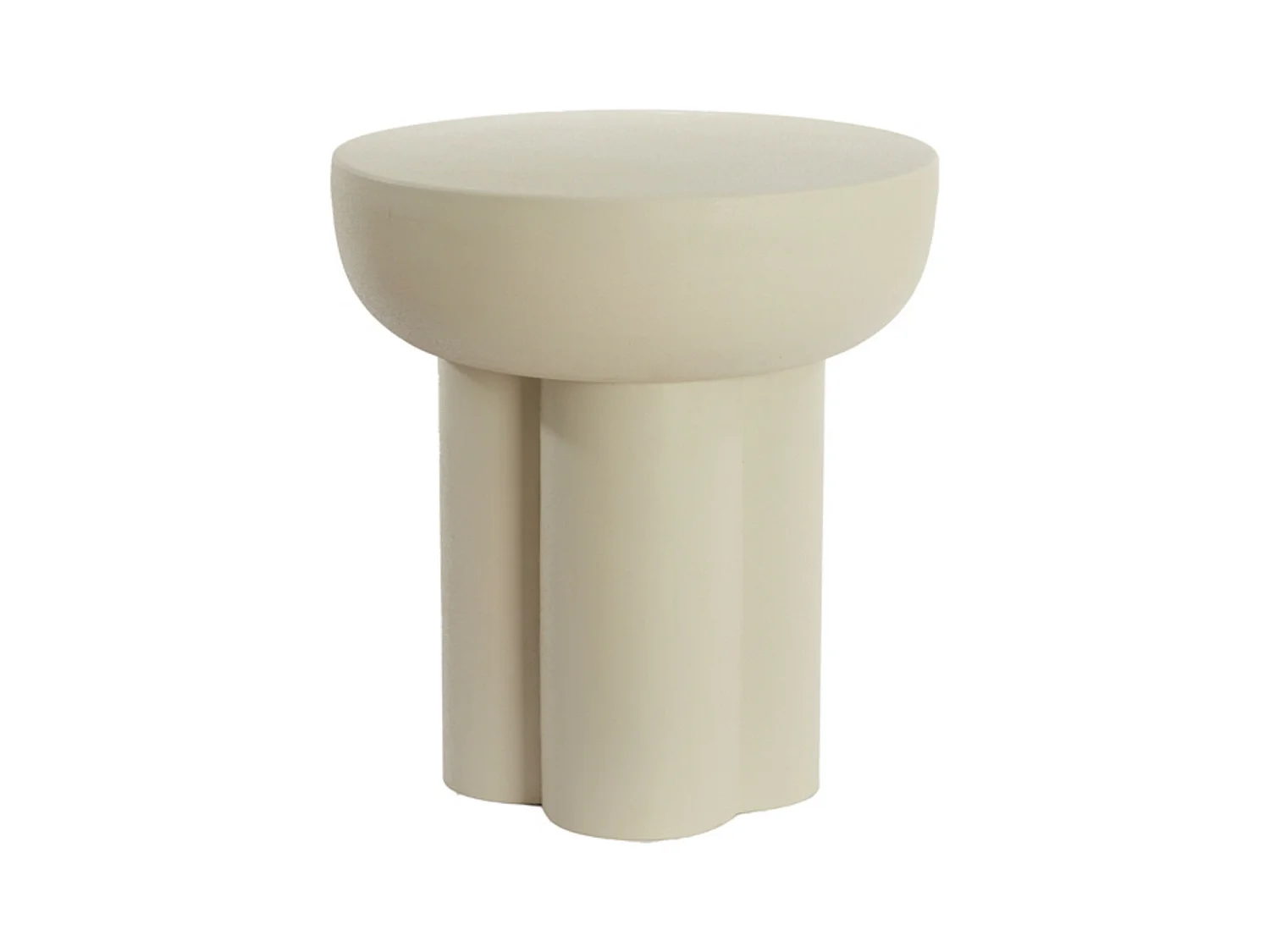 Table d'appoint MIKOLA - Ø46x50cm - Blanc