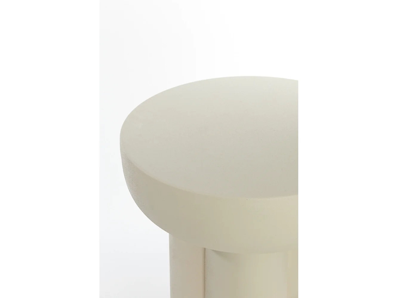 Table d'appoint MIKOLA - Ø46x50cm - Blanc