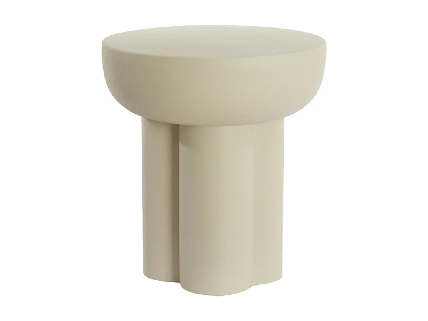 Table d'appoint MIKOLA - Ø46x50cm - Blanc