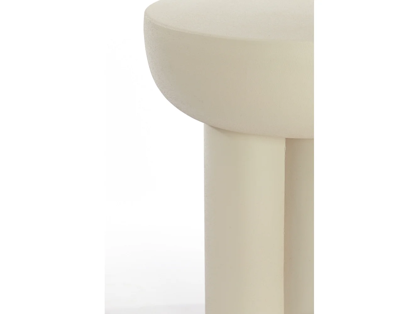 Table d'appoint MIKOLA - Ø46x50cm - Blanc