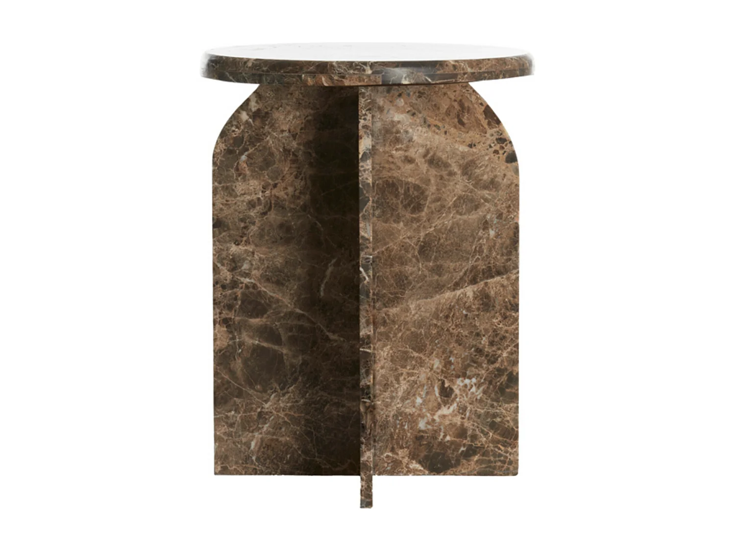 Bijzettafel OTINIA - Ø41x56cm - Bruin