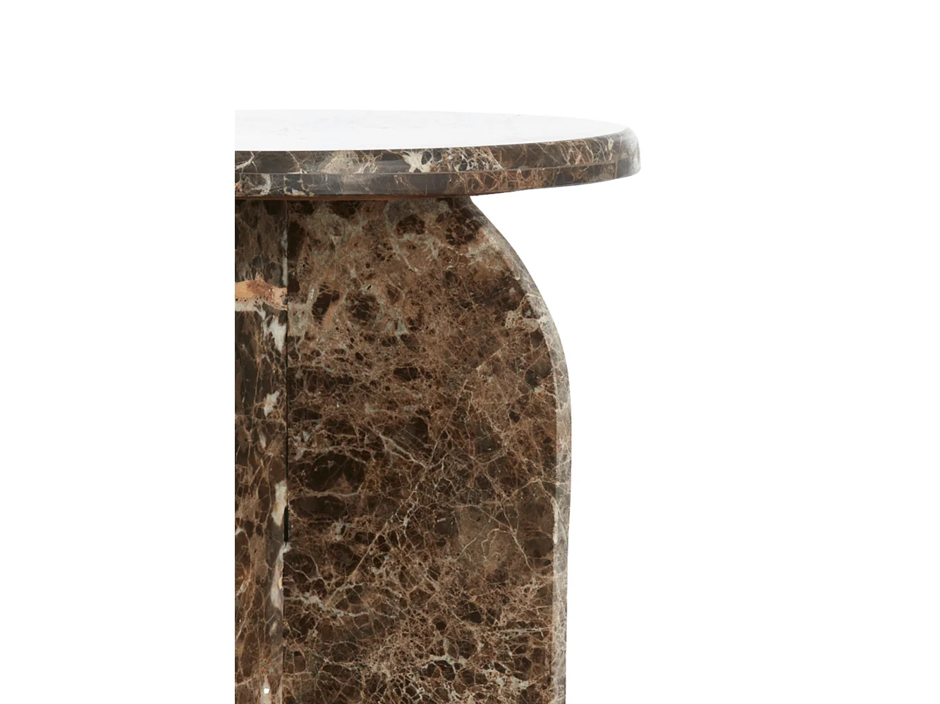 Bijzettafel OTINIA - Ø41x56cm - Bruin