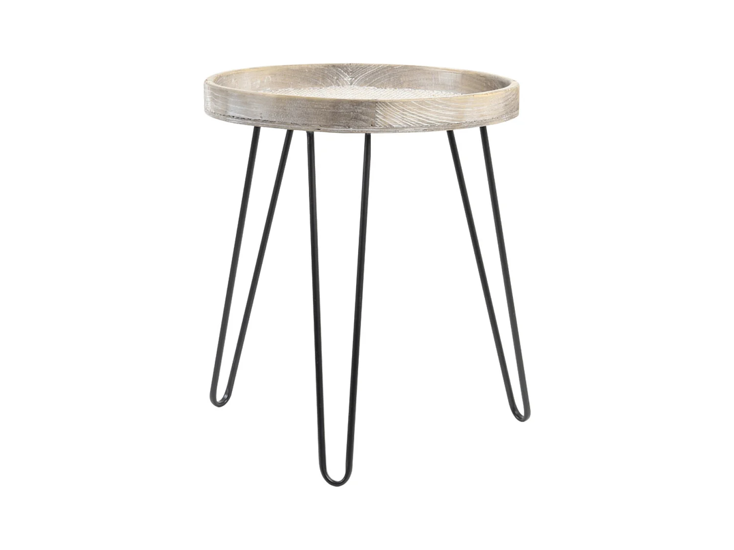 Table d'appoint KENZIE - Ø45x52,5cm - Marron