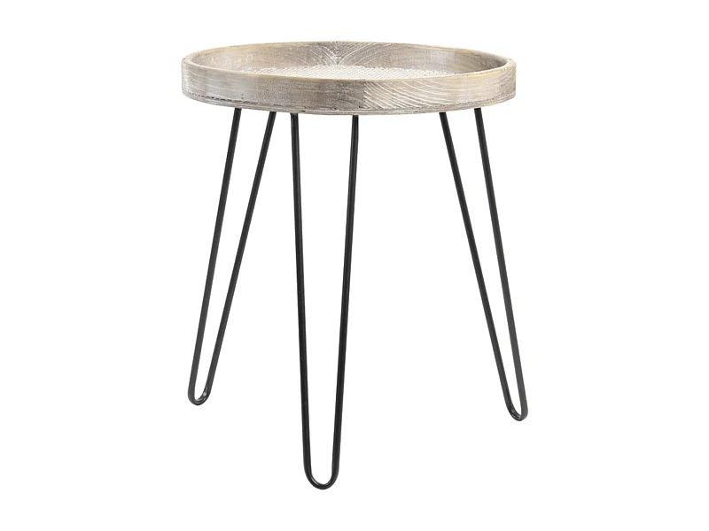 Table d'appoint KENZIE - Ø45x52,5cm - Marron