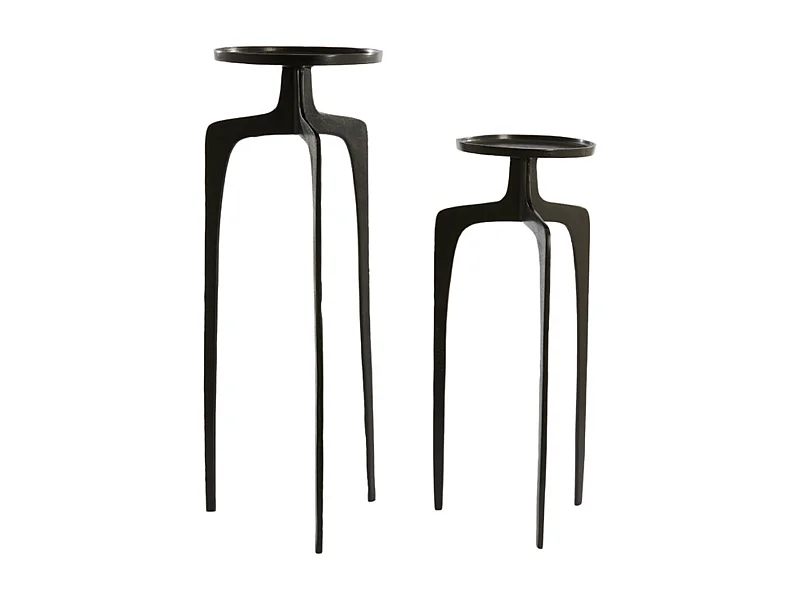 Colonne PANO - Ø35x100cm - Bronze foncé/Noir - Lot de 2