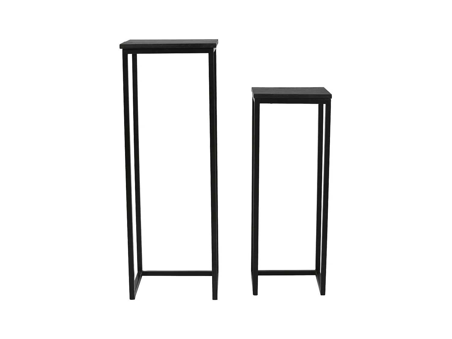 Colonne BRYSON - Ø36x103cm - Noir - Lot de 2