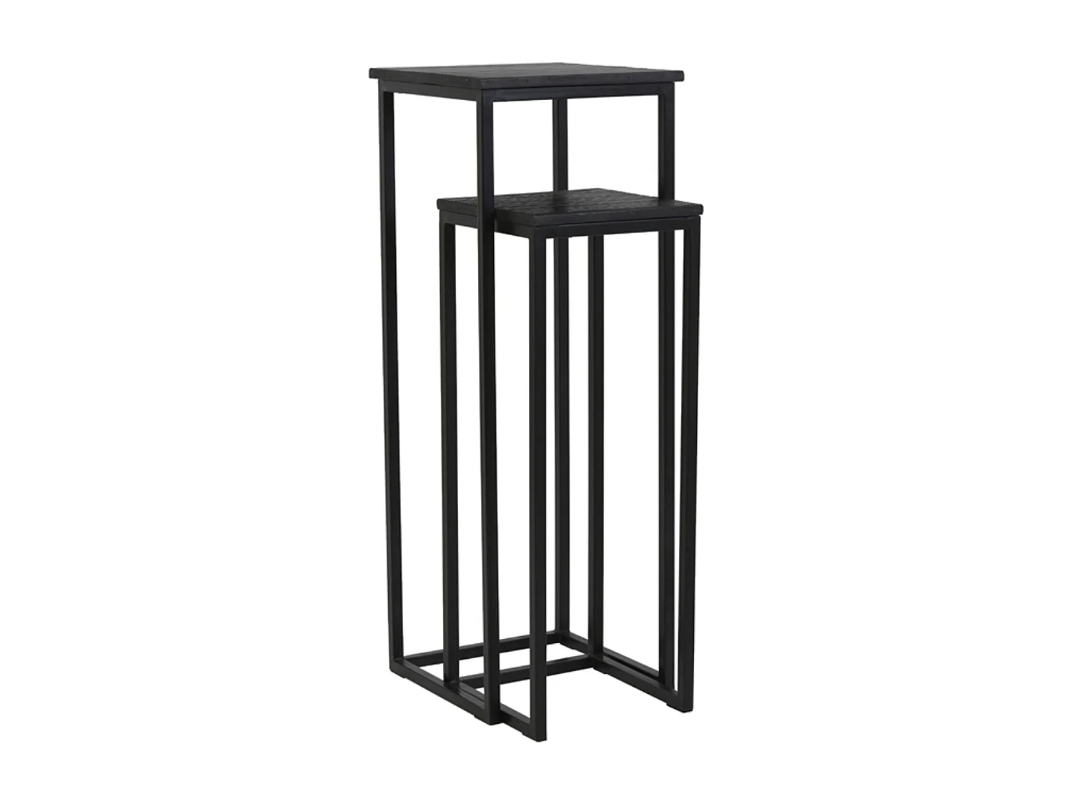 Colonne BRYSON - Ø36x103cm - Noir - Lot de 2