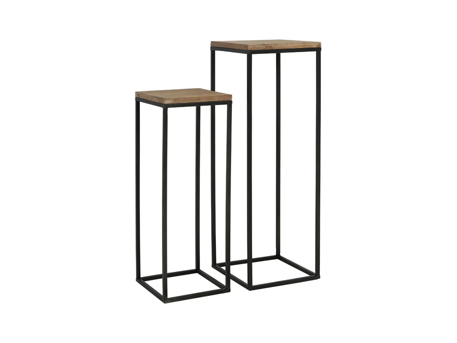 Colonne YARULA - Ø35x102cm - Marron - Lot de 2