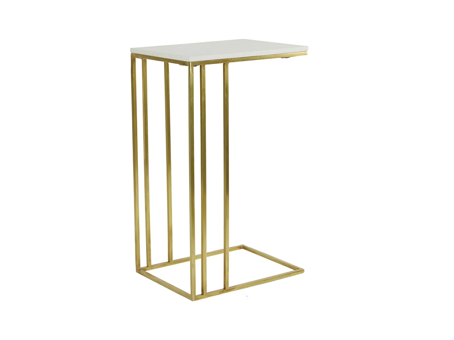 Table d'appoint ROSHAN - 41x31x71cm - Blanc