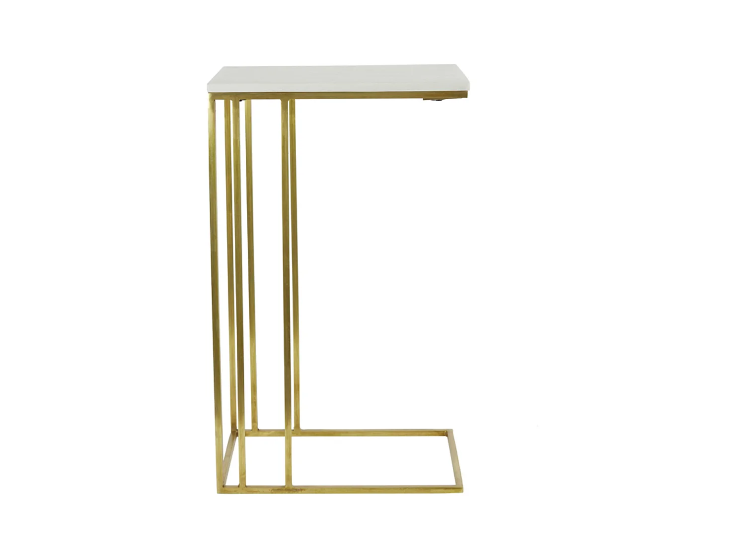 Table d'appoint ROSHAN - 41x31x71cm - Blanc