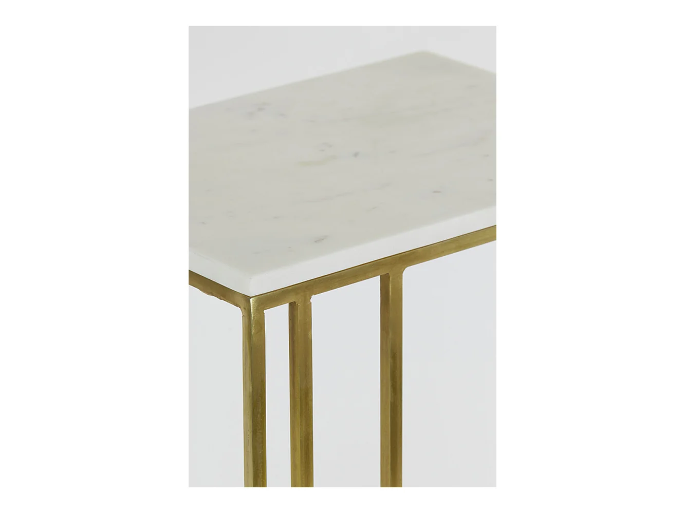 Table d'appoint ROSHAN - 41x31x71cm - Blanc