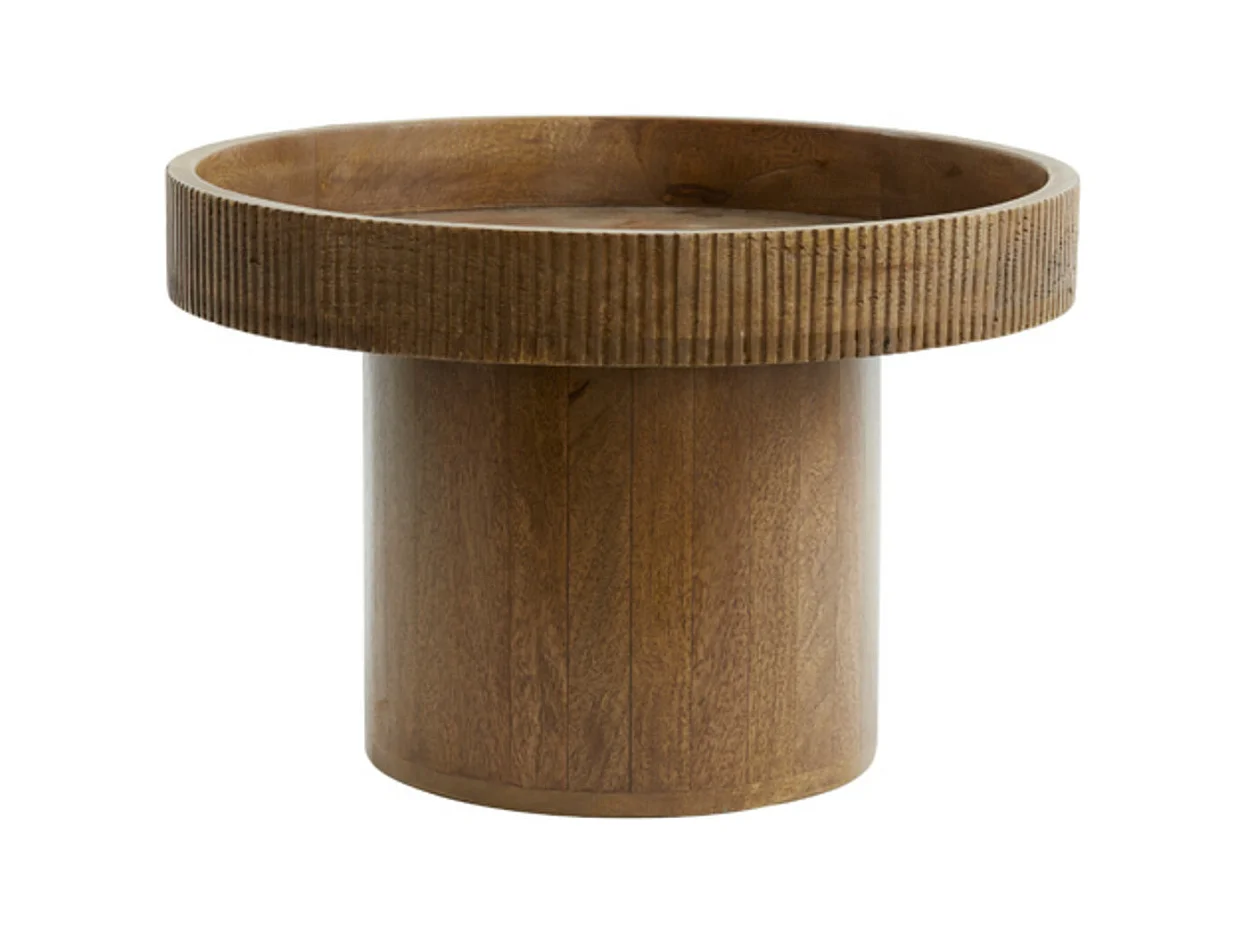 Table d'appoint KALOMO - Ø50x35cm - Marron
