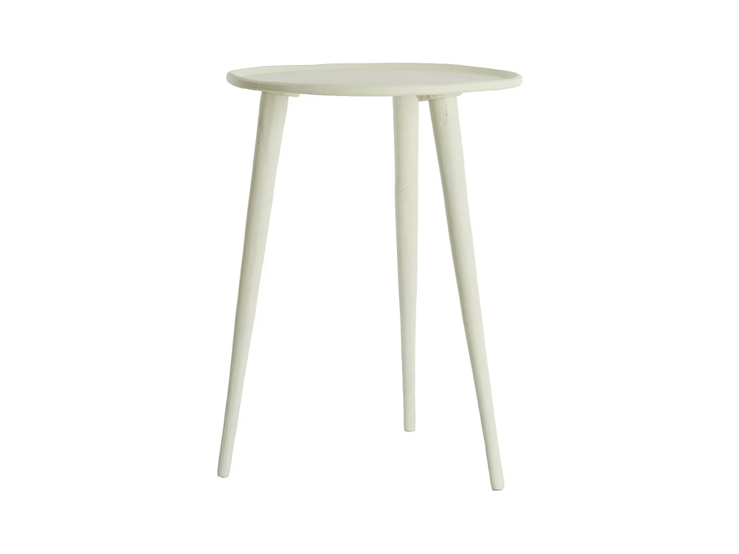 Table d'appoint BABINA - Ø36x47cm - Blanc