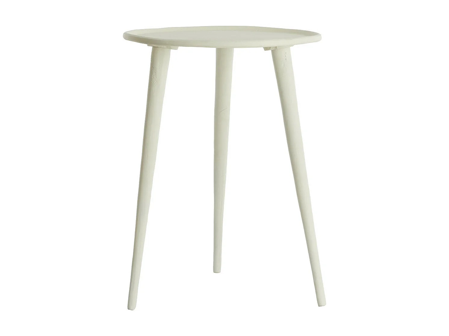 Table d'appoint BABINA - Ø36x47cm - Blanc