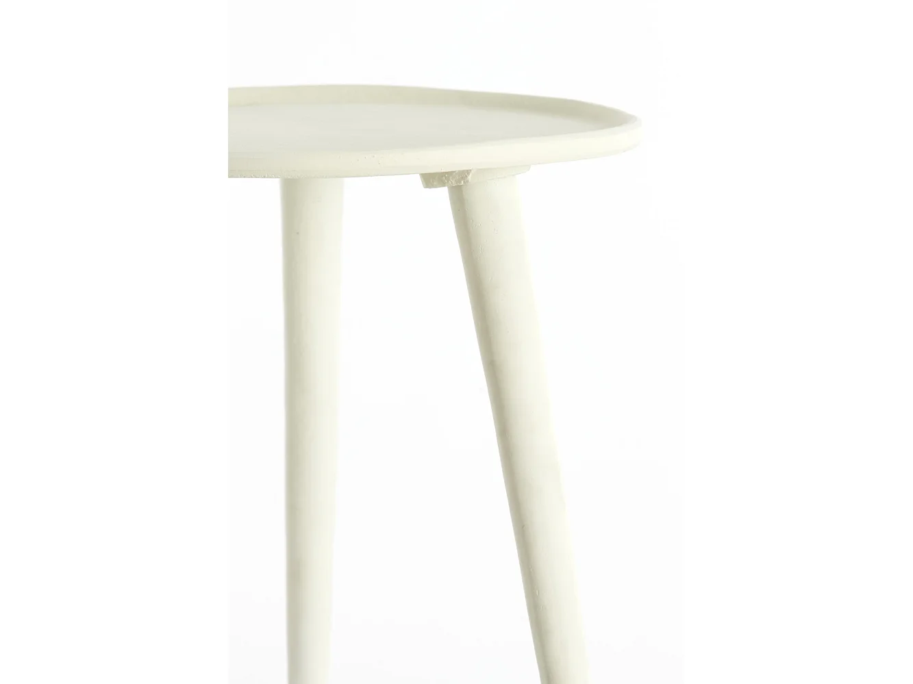 Table d'appoint BABINA - Ø36x47cm - Blanc