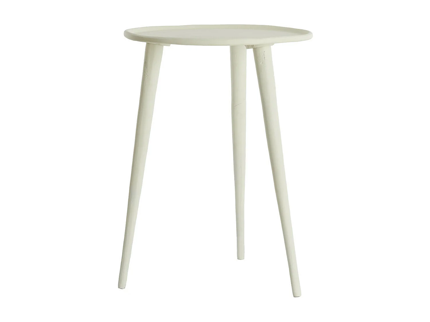 Table d'appoint BABINA - Ø36x47cm - Blanc