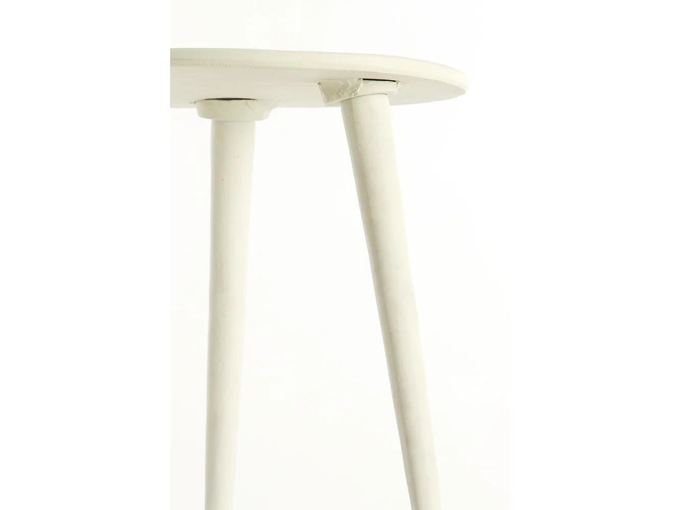 Table d'appoint BABINA - Ø36x47cm - Blanc