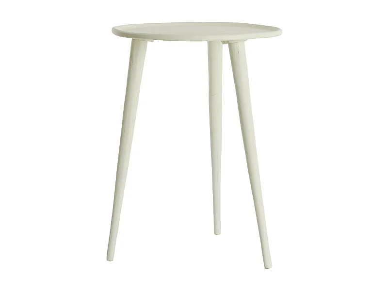 Table d'appoint BABINA - Ø36x47cm - Blanc