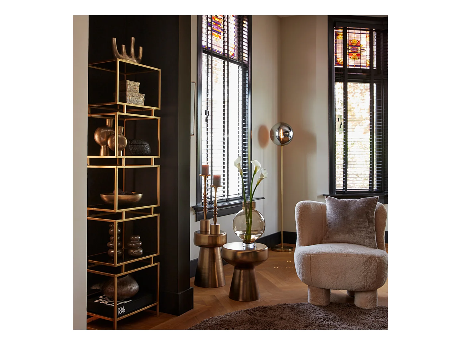 Table d'appoint DAKWA - Ø29x47cm - Marron