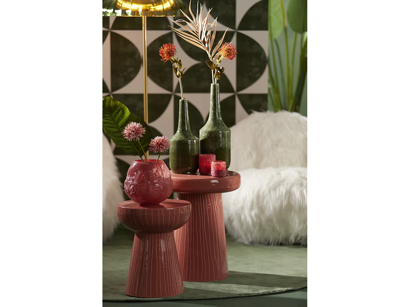 Table d'appoint NUNOA - Ø41x51cm - Rouge