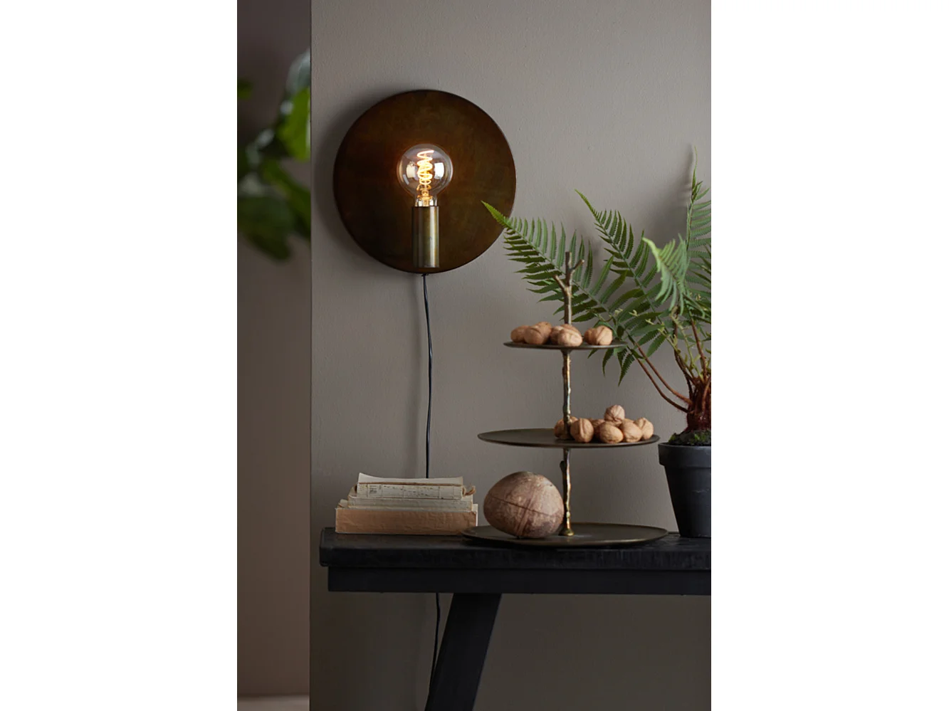 Applique murale DISC - 30x11x30cm - Doré